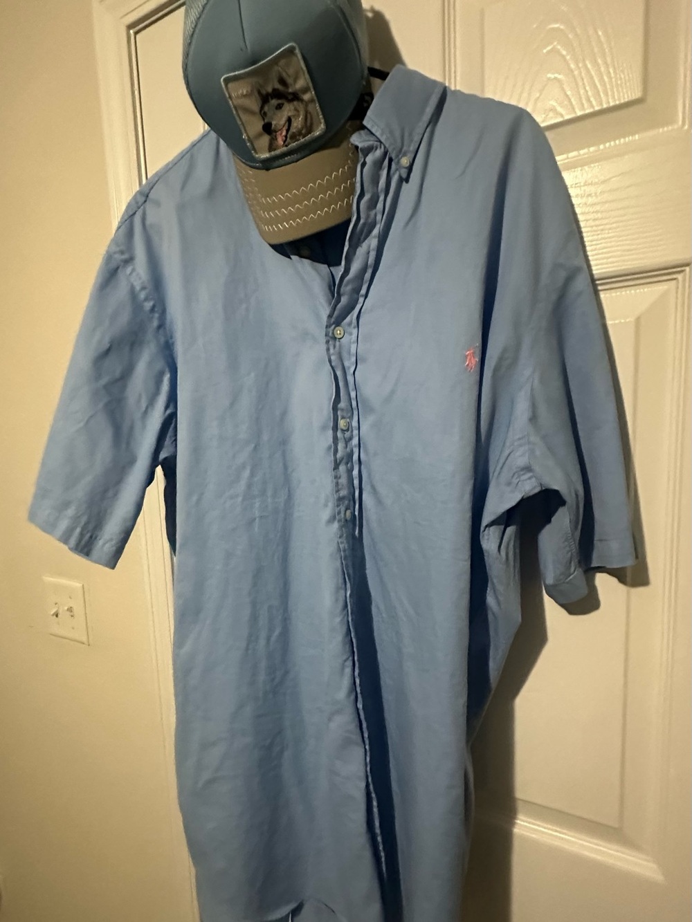 Ralph Lauren Light Blue Short Sleeve Button-Down Oxford Shirt